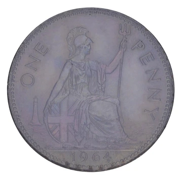 Монета Великобритания 1 пенни 1964 F-VF