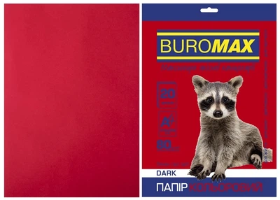Папір кольоровий А4 Buromax DARK 80гм2 бордовий 20л. (BM.2721420-13)