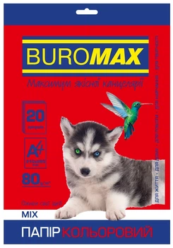 Бумага цветная Buromax DARK+NEON А4 80г/м2 10цв. 20л. (BM.2721020-99)