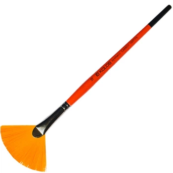 Кисть синтетика Rosa Carrot 1097FN Kolos веерная №10 кор. ручка (4823064903232)