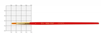 Кисть синтетика Rosa Start плоская удлиненная №4 кор. ручка (4823098500254)