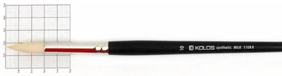 Кисть синтетика Rosa Milk 1108R Kolos круглая №10 длин. ручка (4823064902242)