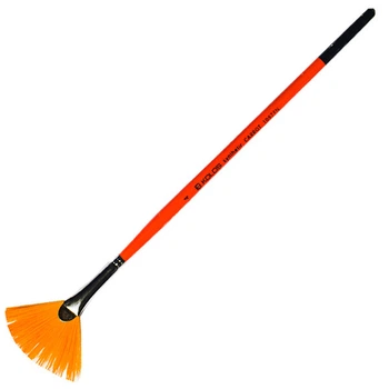 Кисть синтетика Rosa Carrot 1097FN Kolos веерная №4 кор. ручка (4823064901498)