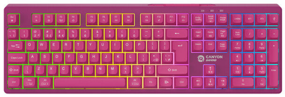 Клавіатура бездротова Canyon Fortnax GKW-2 Pink (CND-SKBW2)