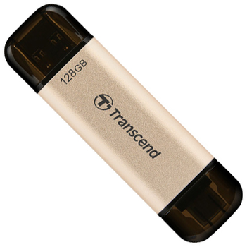 Флеш пам'ять USB Transcend JetFlash 930C 128GB USB 3.2 Gen1 + Type-C Gold-Black (TS128GJF930C)