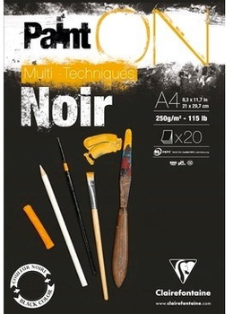 Скетчбук Clairefontaine A5 Paint On чорний (3329689751681)