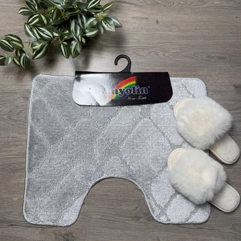 Коврик под унитаз ТМ Banyolin Classik 50х60см CLTFLOZ 191-L.Grey_U