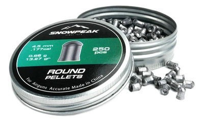 Свинцовые пули Snowpeak Round Pellets (4.5мм, 0.86г, 250шт)