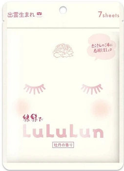 Омолоджуюча маска для обличчя з коіксом і півоном - Lululun Face Mask Shimane Peony 7шт (1532666-42656811)