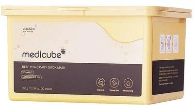 Осветляющая тканевая маска для лица с витамином C - Medicube Deep Vita C Daily Quick Mask 30шт (1445985-42108246)