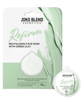 Відновлювальна маска для обличчя з зеленою глиною - Joko Blend Refirm Revitalizing Face Mask 15g (1467933-40738977)