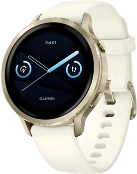 Смарт-годинник Garmin Venu 4 41mm Beige w/ Lunar Gold + Bone (010-03013-00)