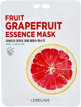 Тканевая маска для лица с экстрактом грейпфрута - Lebelage Fruit Grapefruit Essence Mask 25ml (1320433-42439023)