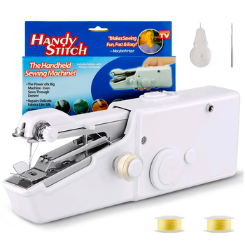 Швейна машинка, ручна на батарейках, Handy stitch (WJ-07W) / Портативна міні машинка для шиття (L)