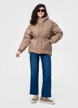 Жіноча куртка весняна демісезонна осіння Viva-Wear 2302 ML бежевий 23025