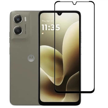 Защитное стекло LUX для Motorola G06 Power полная проклейка черный