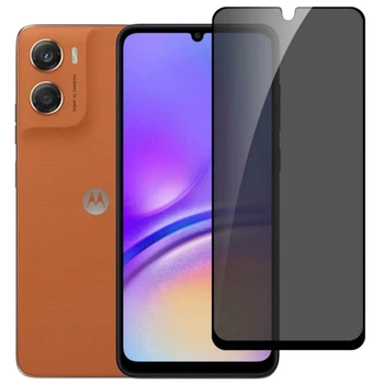 Защитное стекло Fiji Privacy для Motorola G06 антишпион Anti-peeping полная проклейка черный