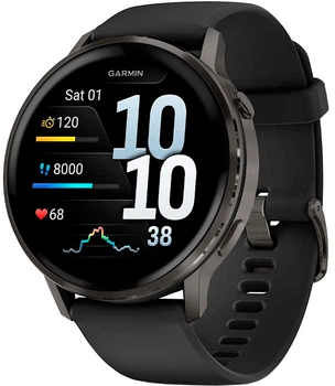 Smartwatch Garmin Venu 4 45mm Black w/ Slate + Black (010-03014-00)