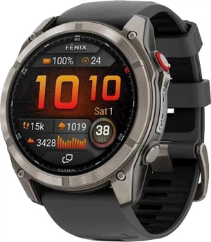 Смарт-часы Garmin Fenix 8 Pro 51 mm AMOLED Titanium with Graphite/Black Silicone Band (010-03199-10/11)