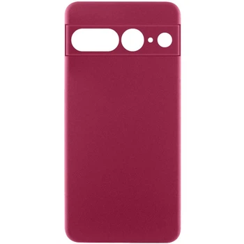 Чехол TPU GETMAN Liquid Silk Full Camera для Google Pixel 7 Pro Бордовый / Marsala