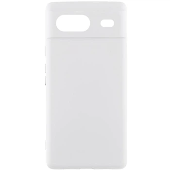 Чехол панель силиконовый Premium Silicone Cover Um Full Camera для Google Pixel 8a Белый / White