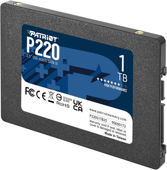 SSD 2.5" накопичувач Patriot P220 1TB (P220S1TB25)