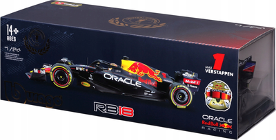 Металева модель автомобіля Bburago F1 Red Bull Racing Oracle RB18 Max Verstappen 1:24 Чорний BU28026-VE (4893993280261)