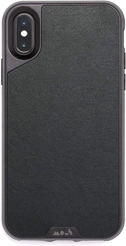 Чехол противоударный кожаный MOUS Limitless Leather Case (Original) для Apple Iphone XS Max (6.5") Black