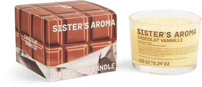 Свеча ароматическая SISTERS AROMA Ваниль и молочный шоколад 150 г (4820227785445)