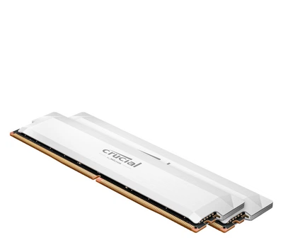 Пам'ять для настільних комп'ютерів Crucial 32 GB (2x16GB) DDR5 6000 MHz CL36 Pro Overclocking White (CP2K16G60C36U5W)