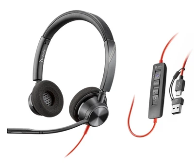 Спеціалізована гарнітура Poly Blackwire 3320-M Black (8X220AA)