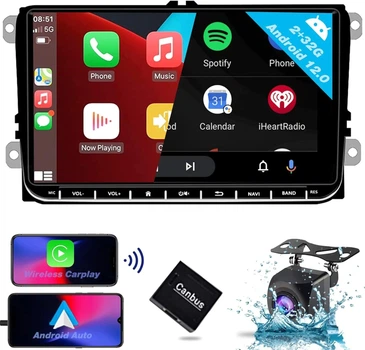 Штатная автомагнитола SEMAITU для VW Golf 5 6 Passat Polo Skoda Tiguan Seat / 9" / Сенсорная / 2/32Гб / Android 12 / Apple CarPlay / Android Auto / Bluetooth / WI-FI / GPS / USB Б/В