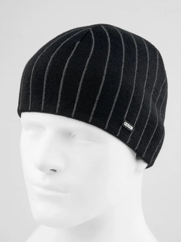 Шапка мужская из тонкой пряжи DANDY One Size (56-60) Черный / Серый