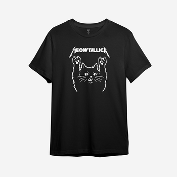 Футболка чоловіча з принтом ТiШОТКА Meowtalliсa З гумором про Metallica L Чорний Оверсайз (1006323692)