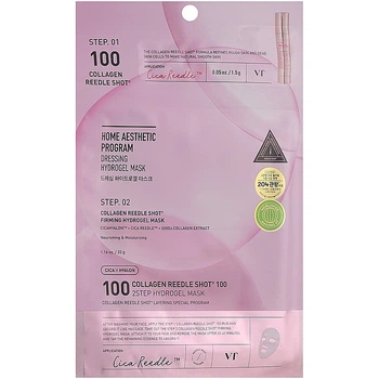 Зміцнююча гідрогелева маска з колагеном для обличчя VT Cosmetics Collagen Reedle Shot 100 2Step Hydrogel Mask 1,5 г + 33 г (8803463007416)