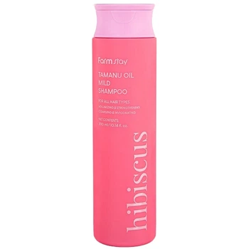Шампунь для волос с маслом тамана и гибискусом Farmstay Tamanu Oil Mild Shampoo Hibiscus 300 мл (8809035142516)