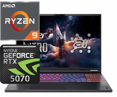Ноутбук (2025) игровой Acer Nitro 16S AI Ryzen AI 9-365/ 32GB / 1TB+1TB/ RTX5070 / 16" 180Hz