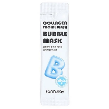 Бульбашкова маска для обличчя з колагеном FarmStay Collagen Facial Wash Bubble Mask 5мл (8809136715275)