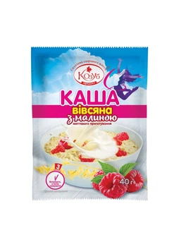 Каша вівсяна з малиною миттєвого приготування Козуб продукт 40 г