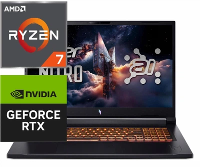 Ноутбук (2026) Acer Nitro V17 AI Ryzen 7-260/ 32GB / 1TB+1TB/ RTX5060 / 17.3" 165Hz