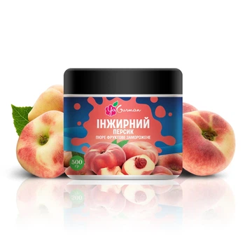 Персик инжирный, пюре замороженное без сахара YaGurman, 500г