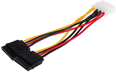 Кабель питания Atcom с разьема Molex to 2 x SATA 0.2m