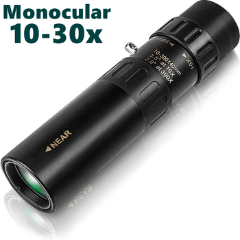 Компактный мощный монокуляр объектив 10-30x Monocular. Подзорная труба телескоп для наблюдения, рыбалки, охоты