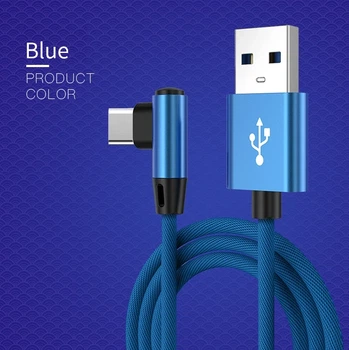 Кабель кутовий 90 градусів для швидкого заряджання телефона смартфона USB — Type-C 1 м зарядний дріт шнур FD732-J
