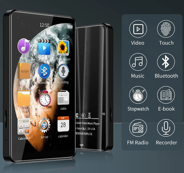 MP3 MP4 плеер с большим экраном 4,0" Bluetooth. Мп3 плеер с блютуз для спорта, бега GH100