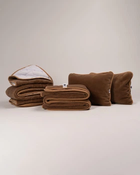 Комплект Camel (woolmark): Наматрацник Ковдра Подушки. односпальний Розмір 100x200
