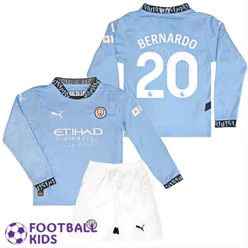 Дитяча футбольна форма BERNARDO 20 Манчестер Сіті 2025 Home Long Sleeve 135-145 см (set3650-127177-4)
