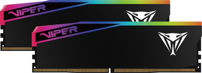 Pamięć RAM Patriot DDR5-6000 32768MB PC5-48000 (Kit of 2x16384) Viper Elite 5 RGB Ultra Black (VEUR532G6028K)