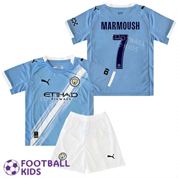 Дитяча футбольна форма MARMOUSH 7 Манчестер Сіті 2025-2026 Home 135-145 см (set4413-129199-4)