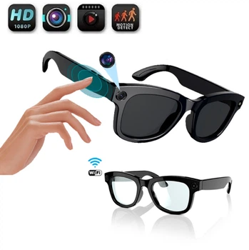 Умные очки Al Smart Glasses E-03L для фото и видеосъемки с искусственным интеллектом 8Мп/250 мАч /32 ГБ/1080р + 2шт сменные Линзы (прозрачные, черные)